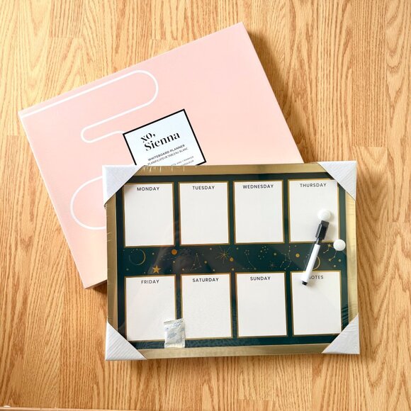 XO Sienna Magnetic Whiteboard Weekly Planner 12x15in Marker Magnets Celestial - Picture 2 of 11
